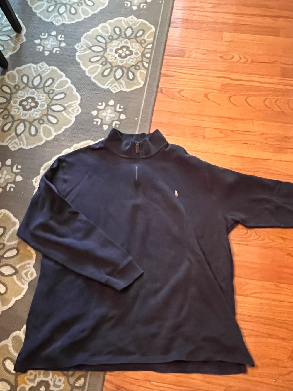 Polo by Ralph Lauren Navy Quarter-Zip Mock Neck Shirt